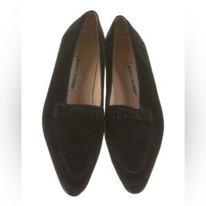 Manolo Blahnik black suede loafers sz. 9.5